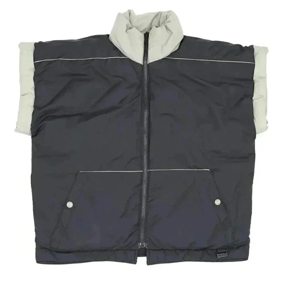 Unisex Reversible Puffer Cropped Vest Size Large Striped Puffer Vest Outerwear‎ - Picture 4 of 6